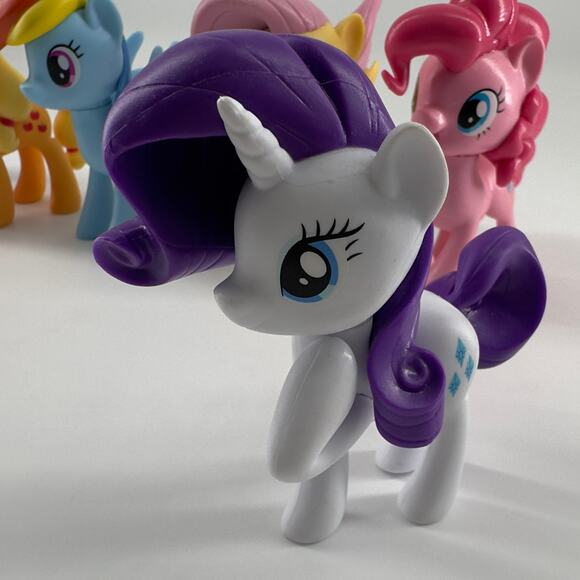 My Little Pony Figure Lot of 6 Twilight sparkle rainbow dash pinkie rarity apple - Picture 2 of 7